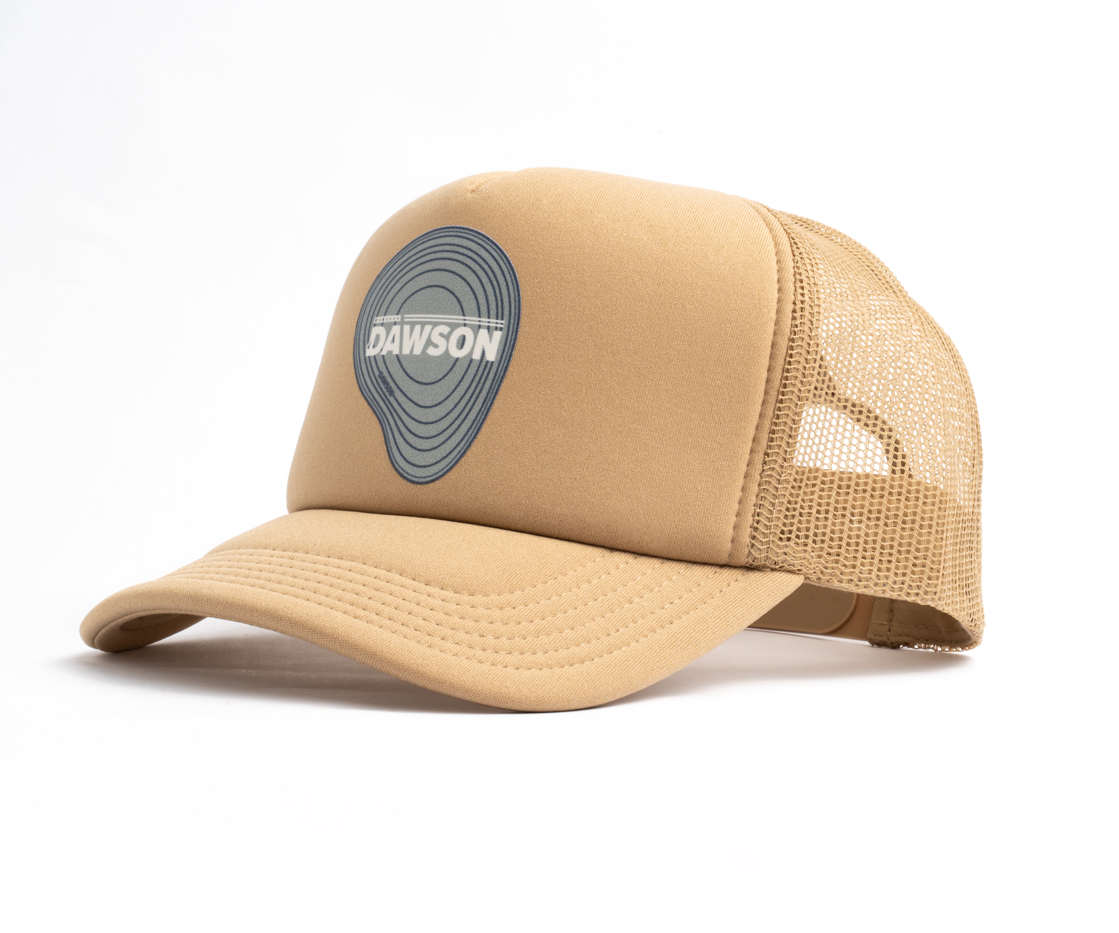 Dawson Knives "Wilderness Topography" | Snapback Mesh Cap | Desert Tan