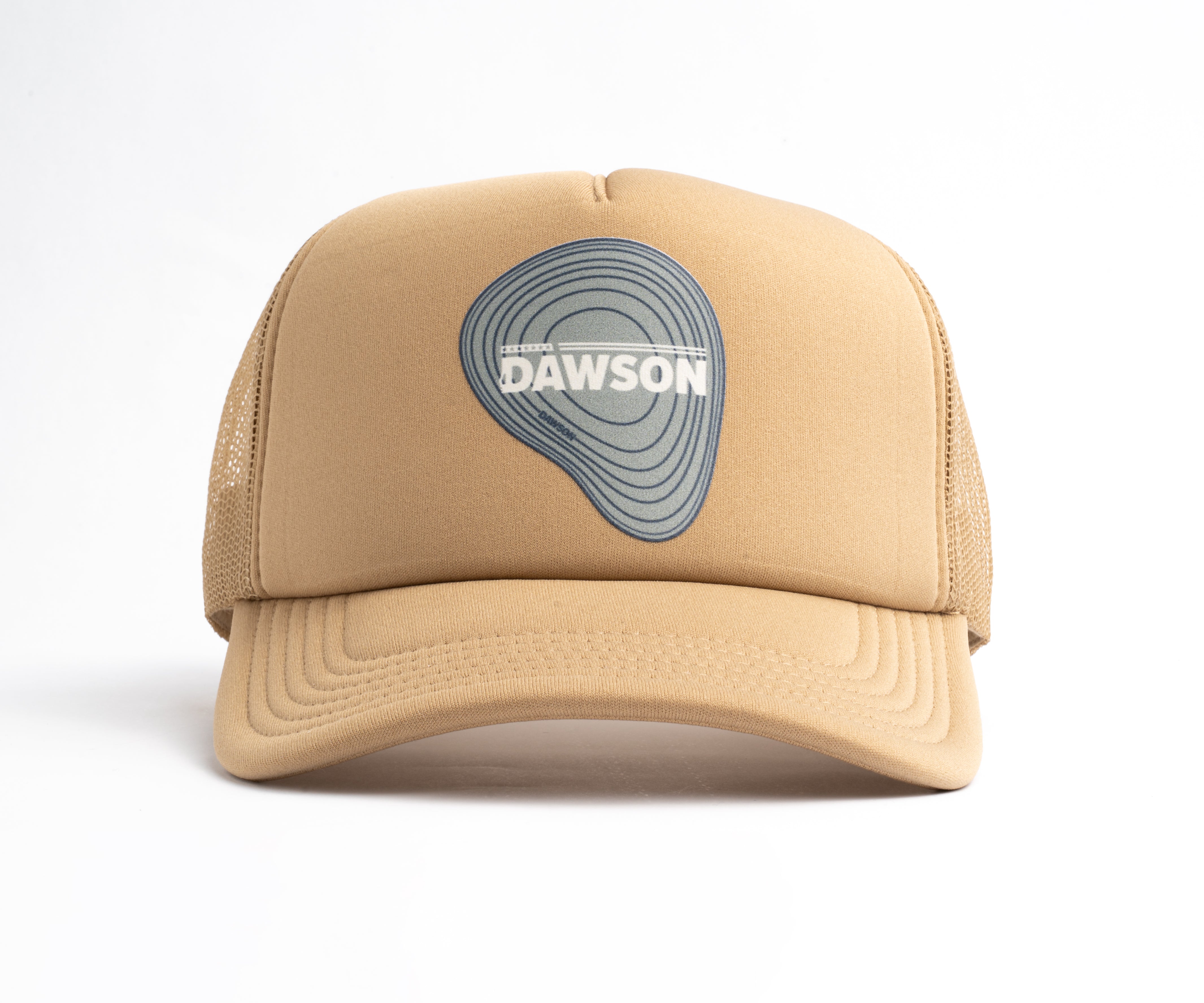 Dawson Knives "Wilderness Topography" | Snapback Mesh Cap | Desert Tan