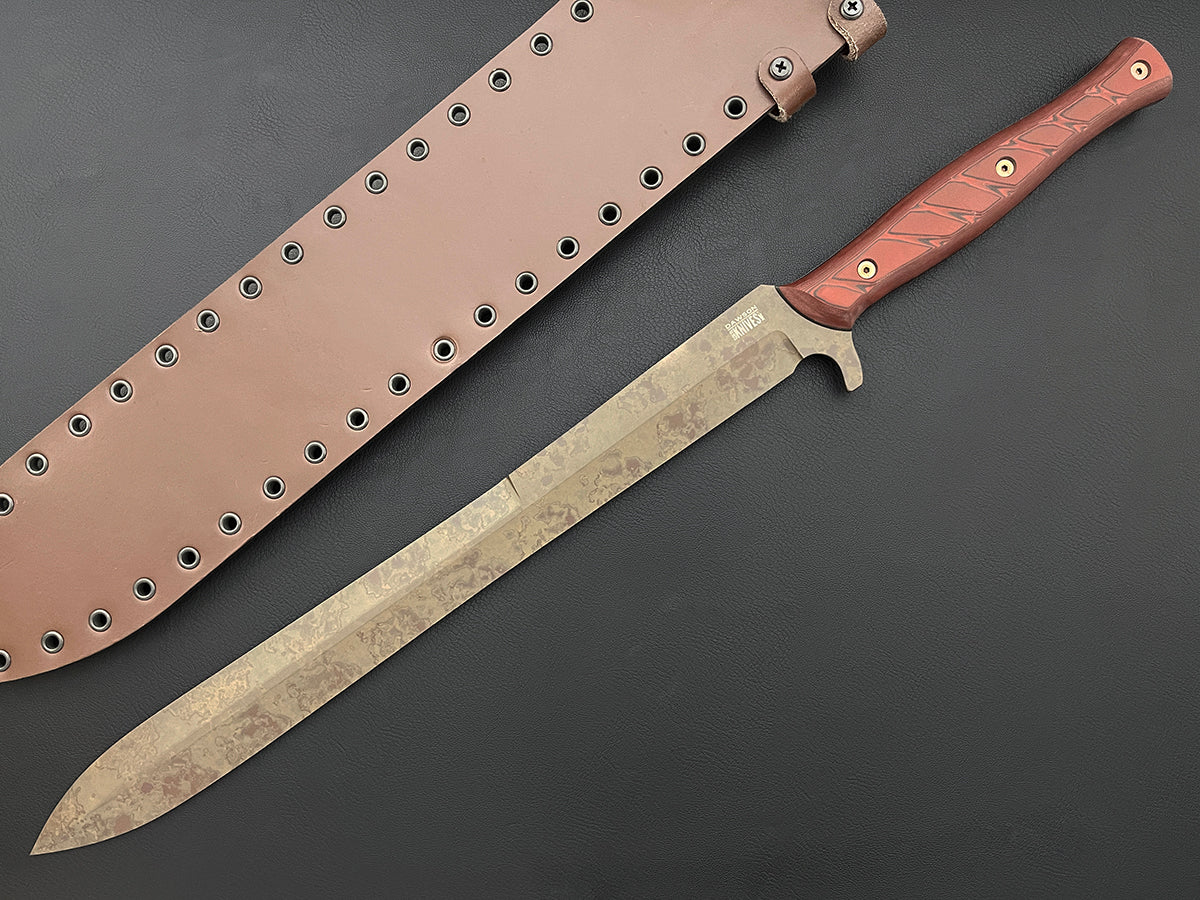Aurelius Gladius Sword | NEW Scorched Earth Blade Finish | CPM MagnaCut Steel