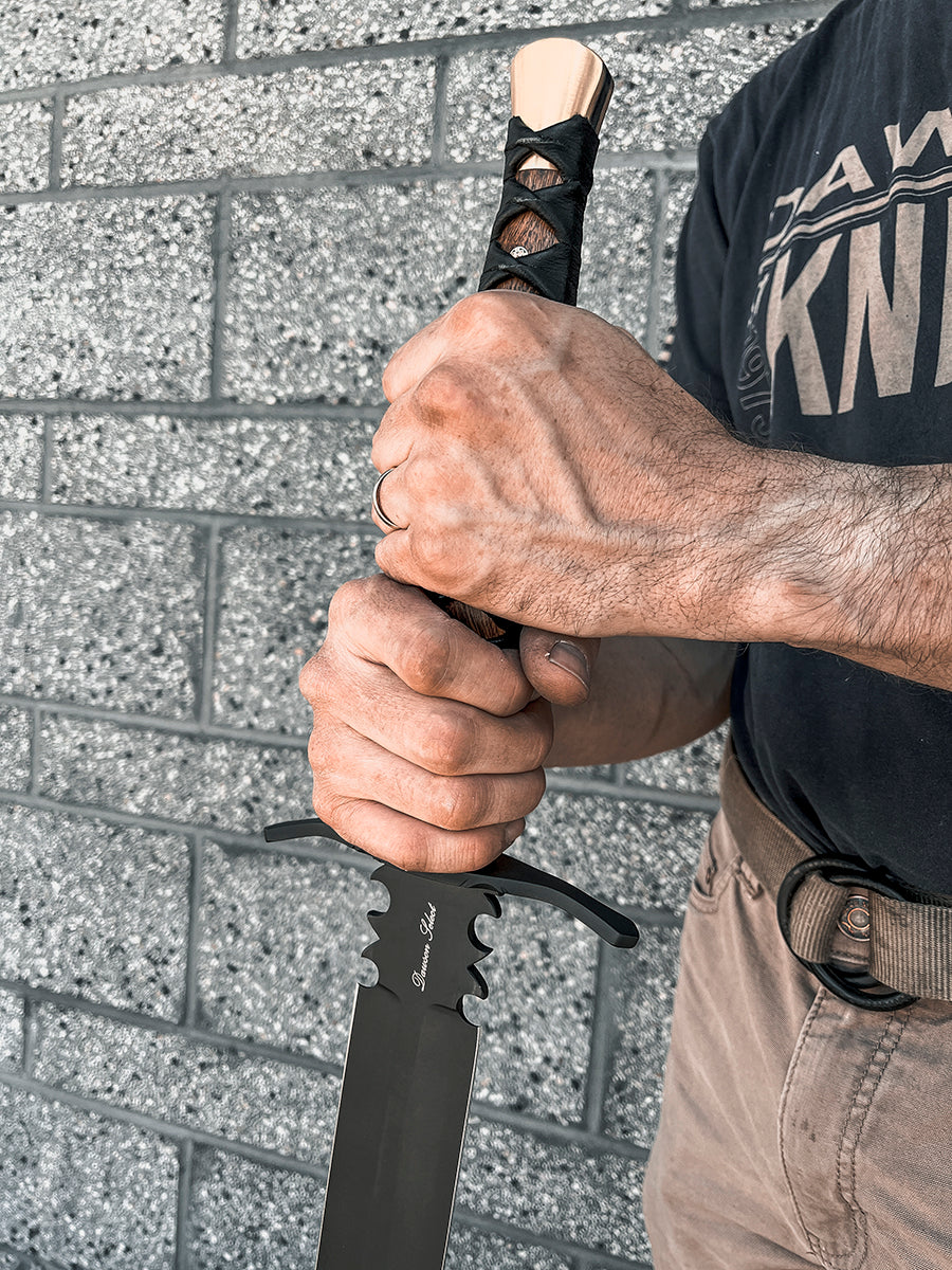 Beowulf Sword 24" | CPM MagnaCut | Apocalypse Black Finish | Arizona Ironwood