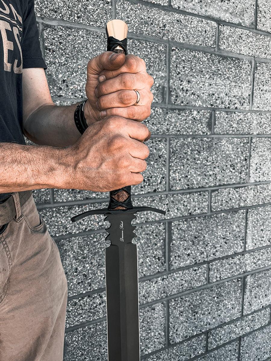 Beowulf Sword 24" | CPM MagnaCut | Apocalypse Black Finish | Arizona Ironwood