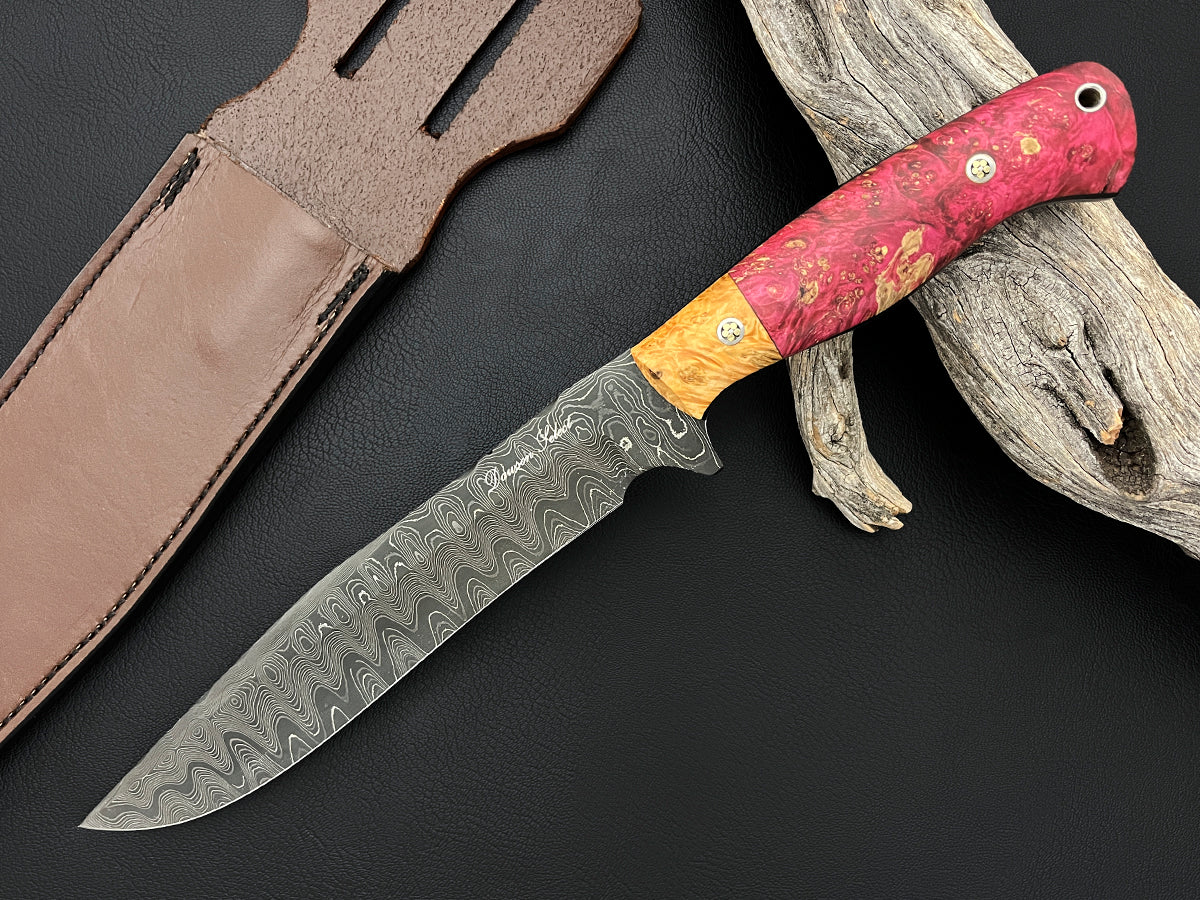 Pecos Bowie | Dawson Select Steel | Two-Toned Maplewood Handle