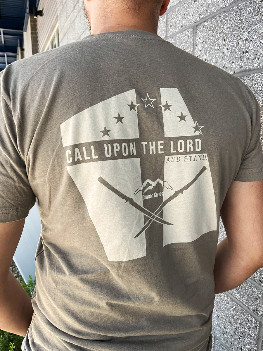 Dawson Knives Call Upon The Lord and Stand Tee Shirt