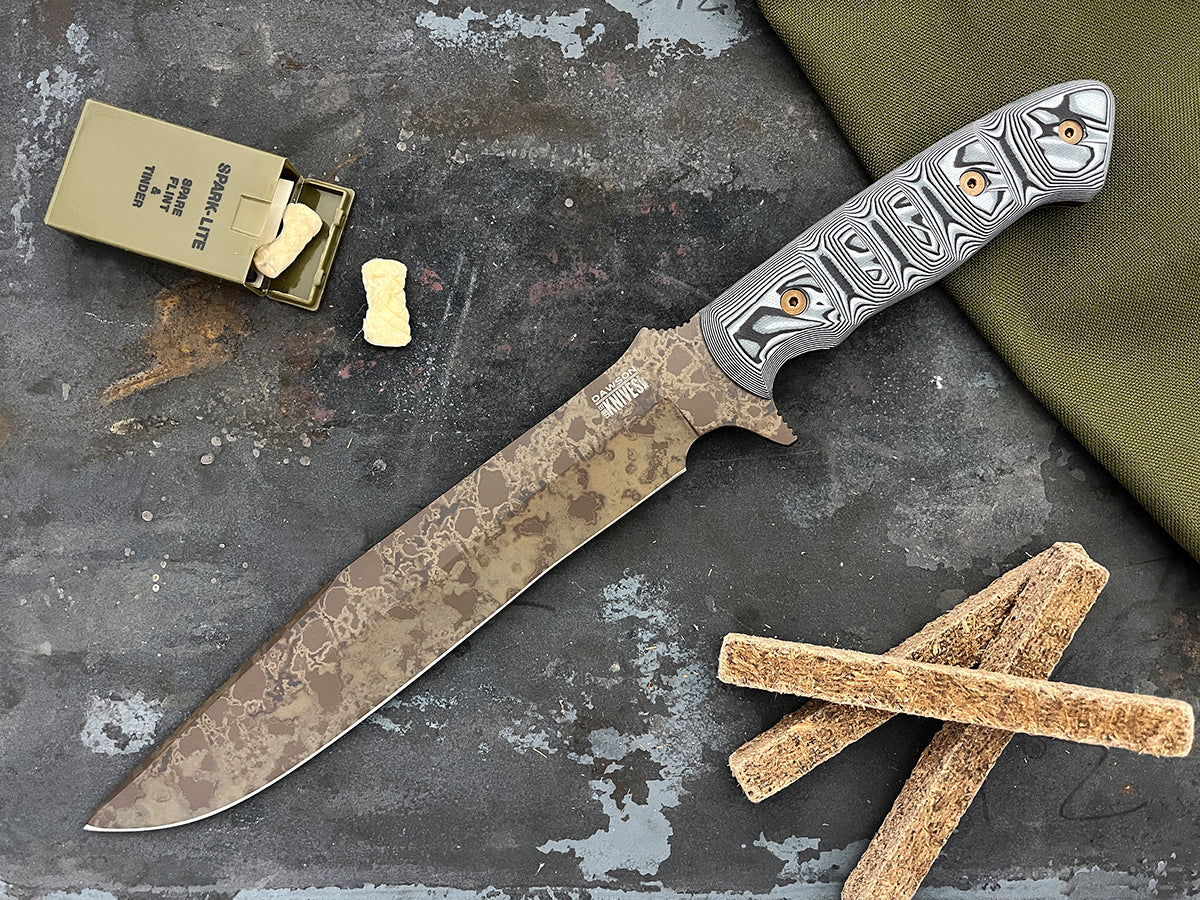 Mountain Man Bowie | CPM MagnaCut Steel | NEW Scorched Earth Finish