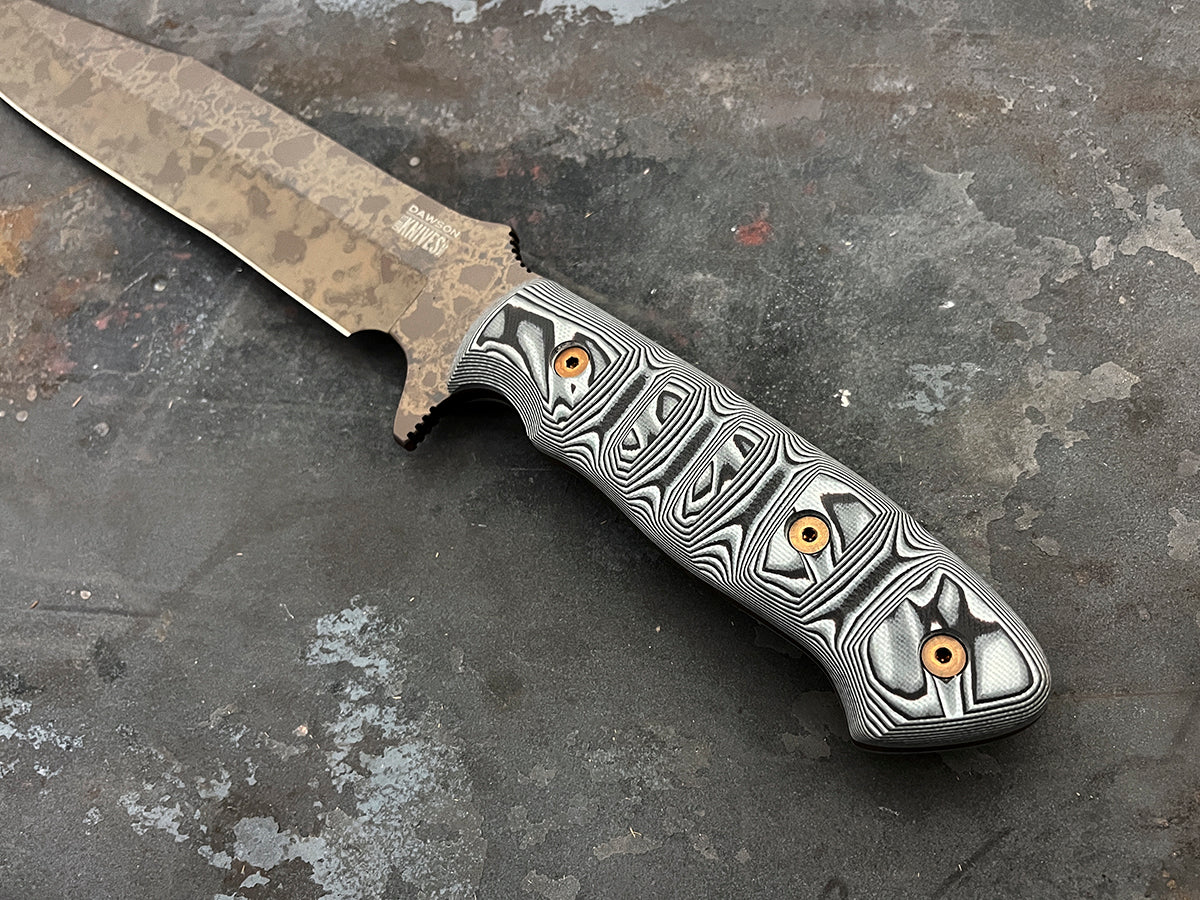 Mountain Man Bowie | CPM MagnaCut Steel | NEW Scorched Earth Finish