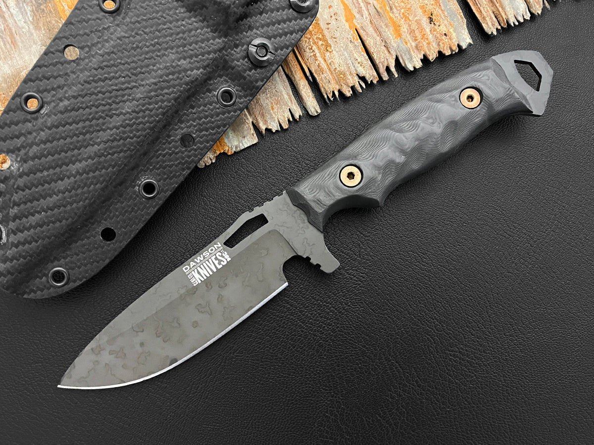 Nomad | Hunting, Camp and Outdoors Knife | CPM MagnaCut Steel | Apocalypse Black Finish
