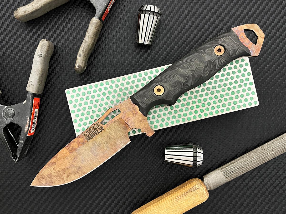 Nomad | Hunting, Camp and Outdoors Knife | CPM-3V Steel | Arizona Copper Finish - Dawson Knives