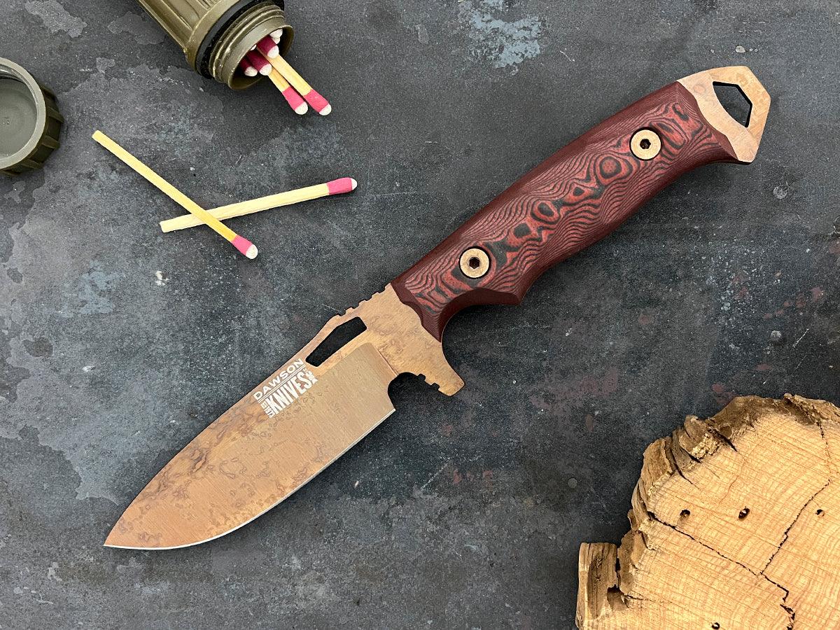Nomad | Hunting, Camp and Outdoors Knife | CPM-MagnaCut Steel | Arizona Copper Finish