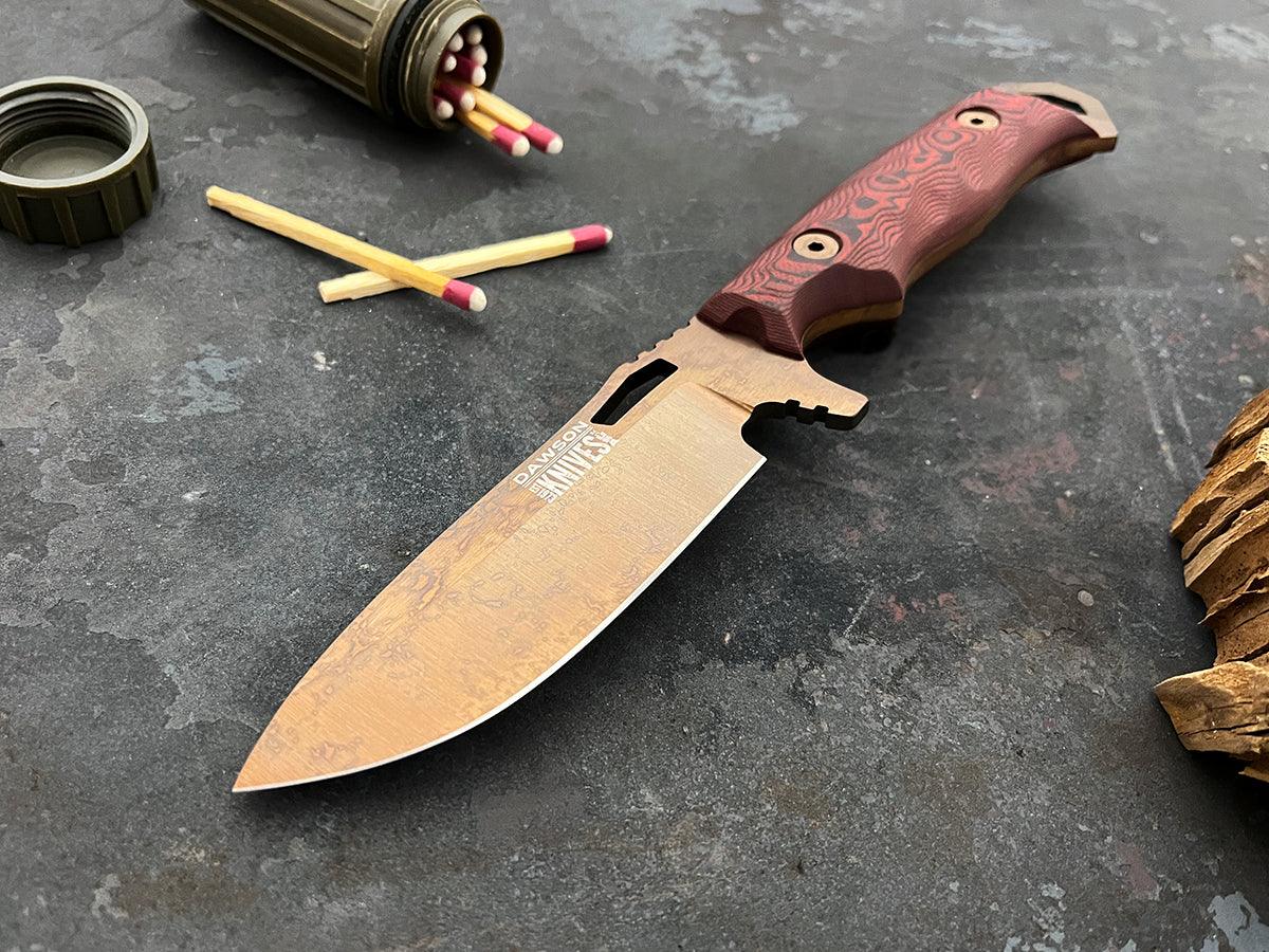 Nomad | Hunting, Camp and Outdoors Knife | CPM-MagnaCut Steel | Arizona Copper Finish