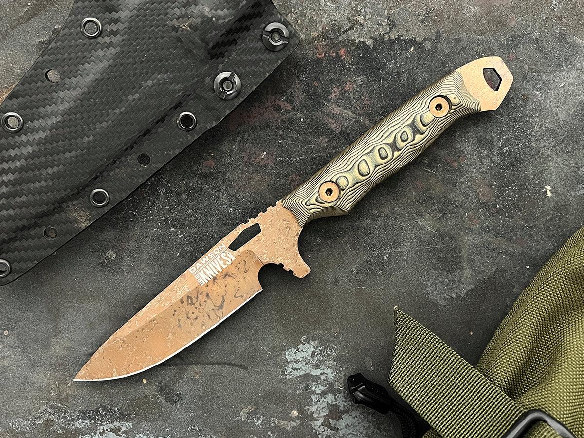Outcast | Personal Carry, General Purpose Knife | CPM-3V Steel | Arizona Copper Finish