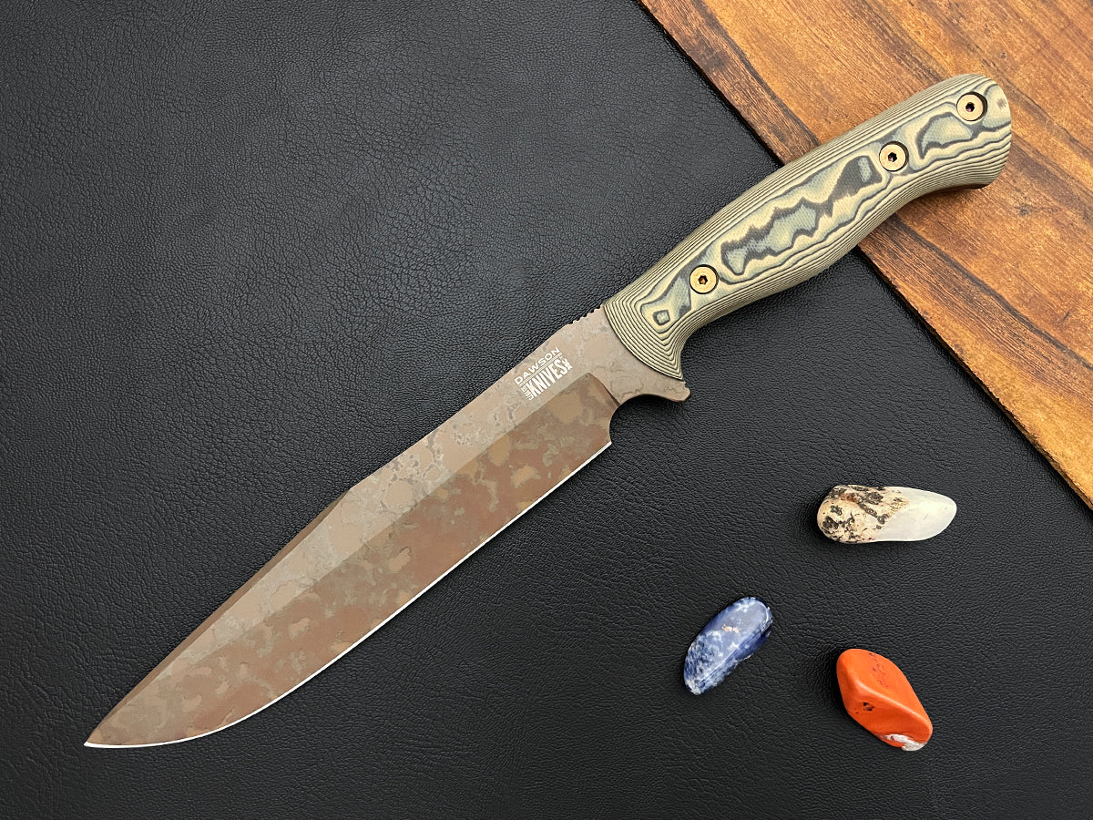 Pecos Bowie | CPM MagnaCut Stainless Steel | NEW Scorched Earth Finish