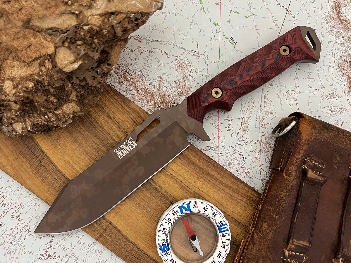 Shepherd XL | NEW RELEASE Survival, Camp and Backpacking Knife | CPM-MagnaCut Steel | Scorched Earth Finish
