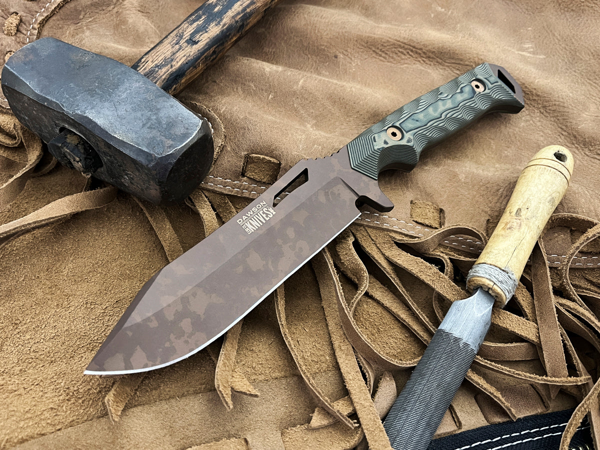 Shepherd XL | NEW RELEASE Survival, Camp and Backpacking Knife | CPM-MagnaCut Steel | Scorched Earth Finish