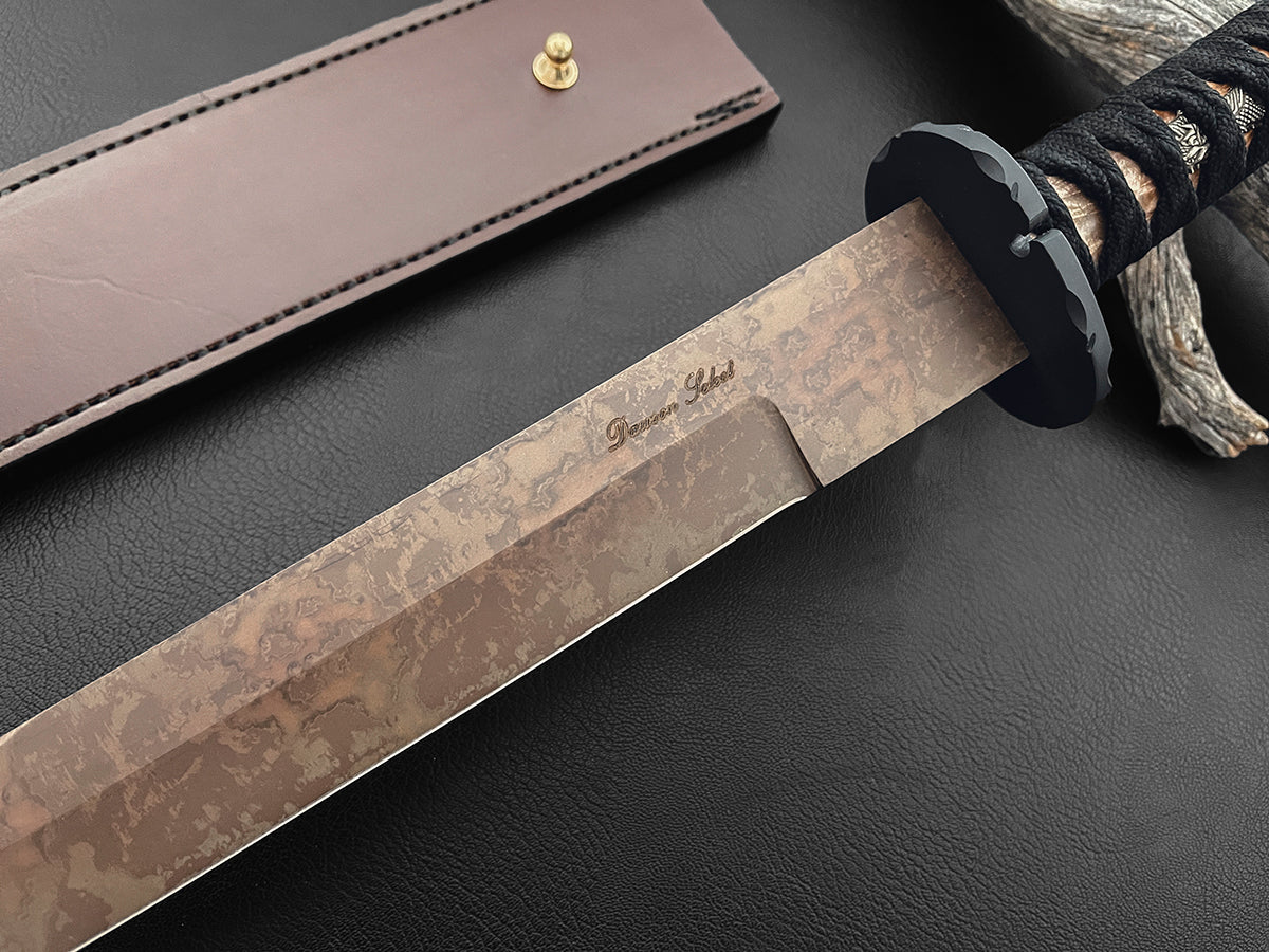Shogun | CPM MagnaCut Steel | Dawson Select 20" Japanese Wakizashi | Scorched Earth Blade Finish