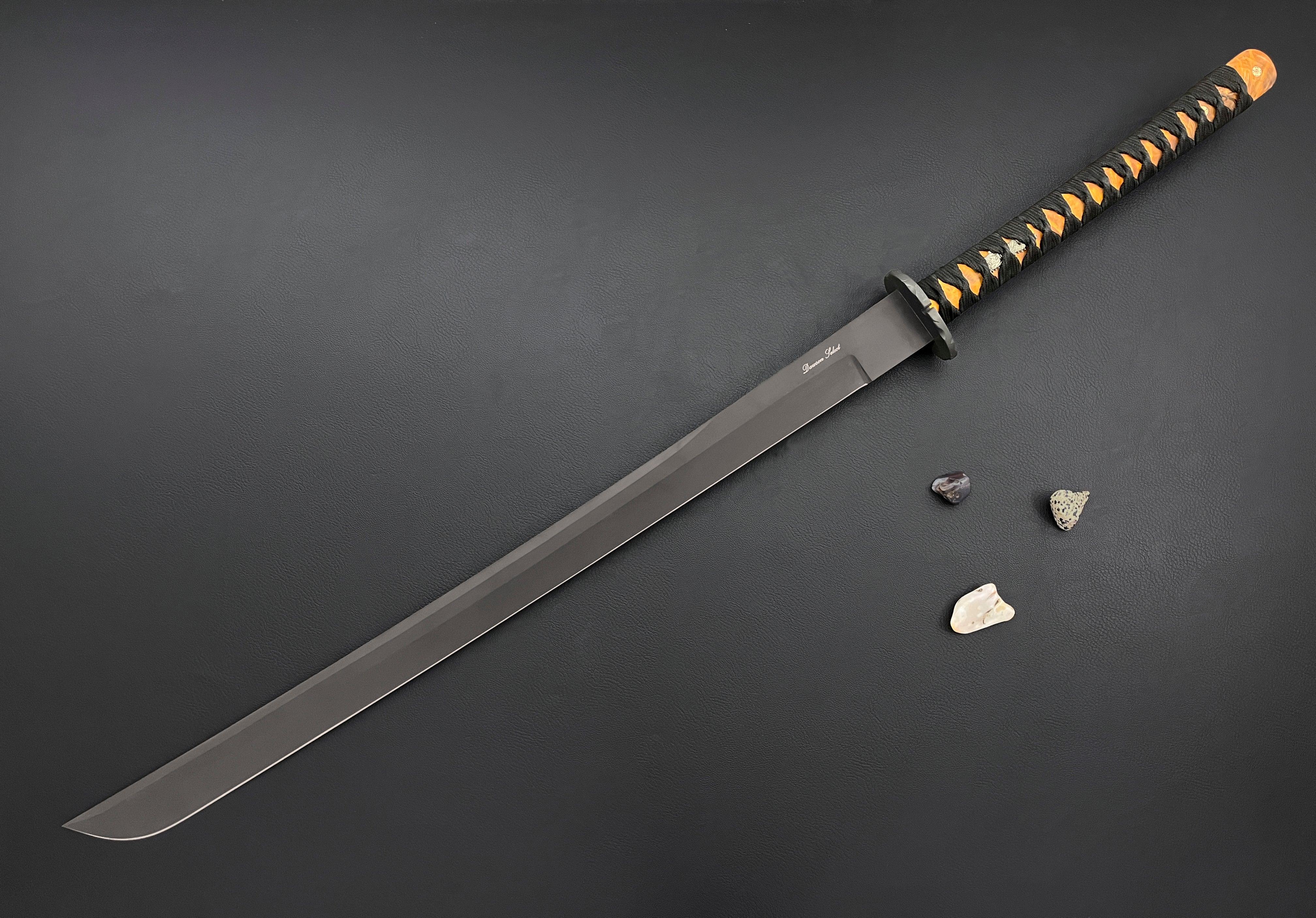 RARE SIZE!  Shogun | CPM MagnaCut Steel | Dawson Select 24.5" Japanese Sword | Apocalypse Black