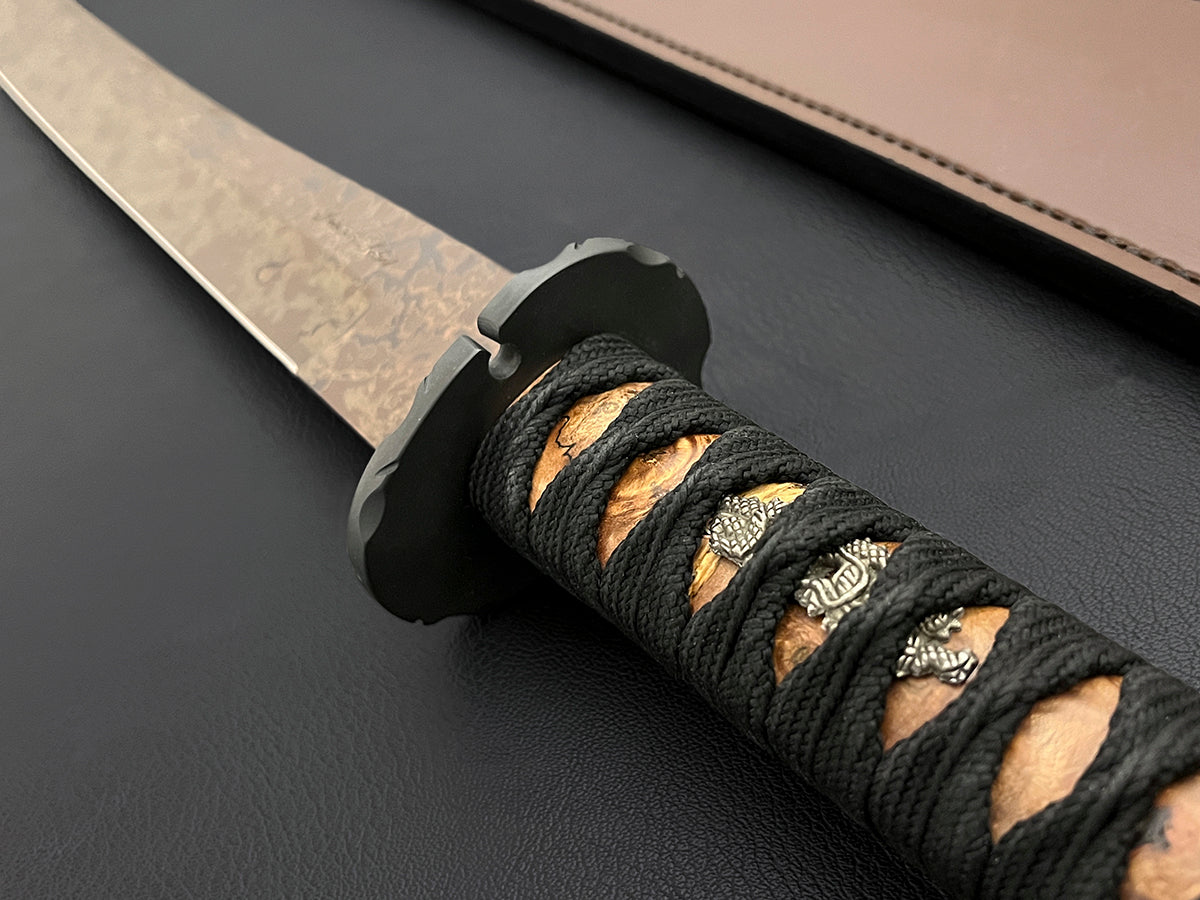 RARE Tokugawa | CPM MagnaCut Steel | Dawson Select 25" Japanese Katana | Scorched Earth Finish