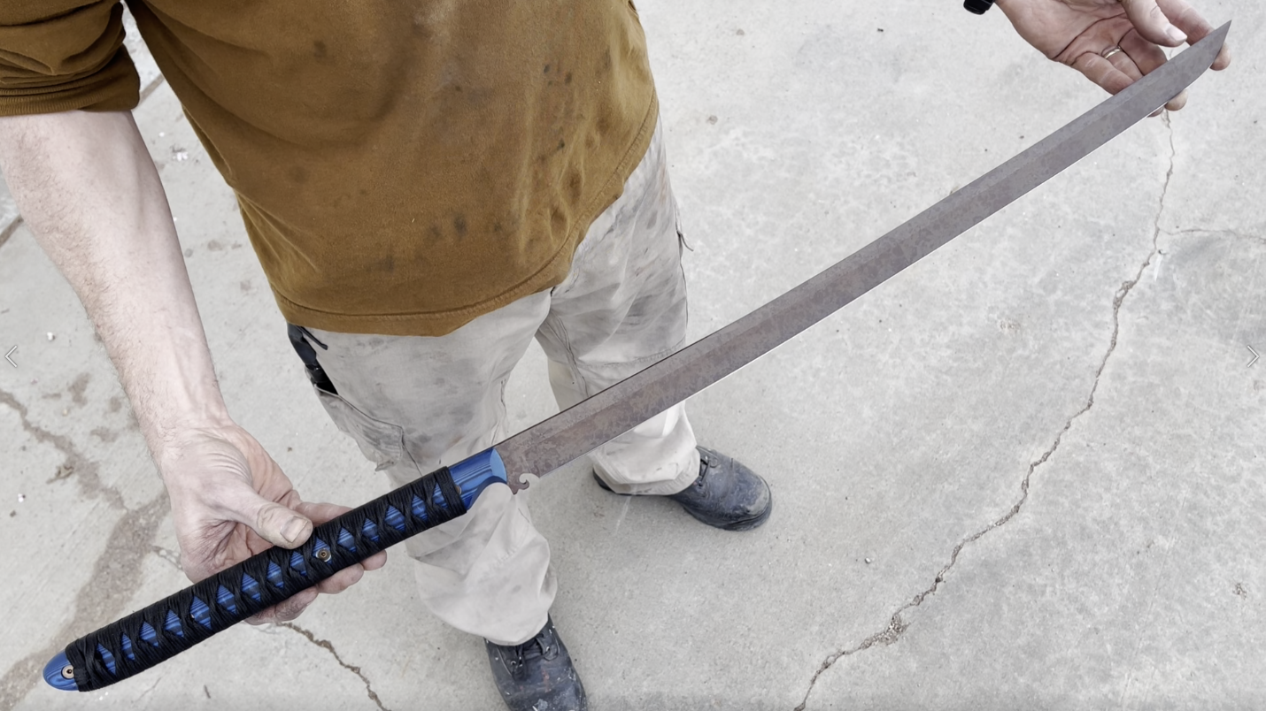 Dark Knight 23 3/4" | CPM MagnaCut Shinobi Sword | NEW Scorched Earth Finish