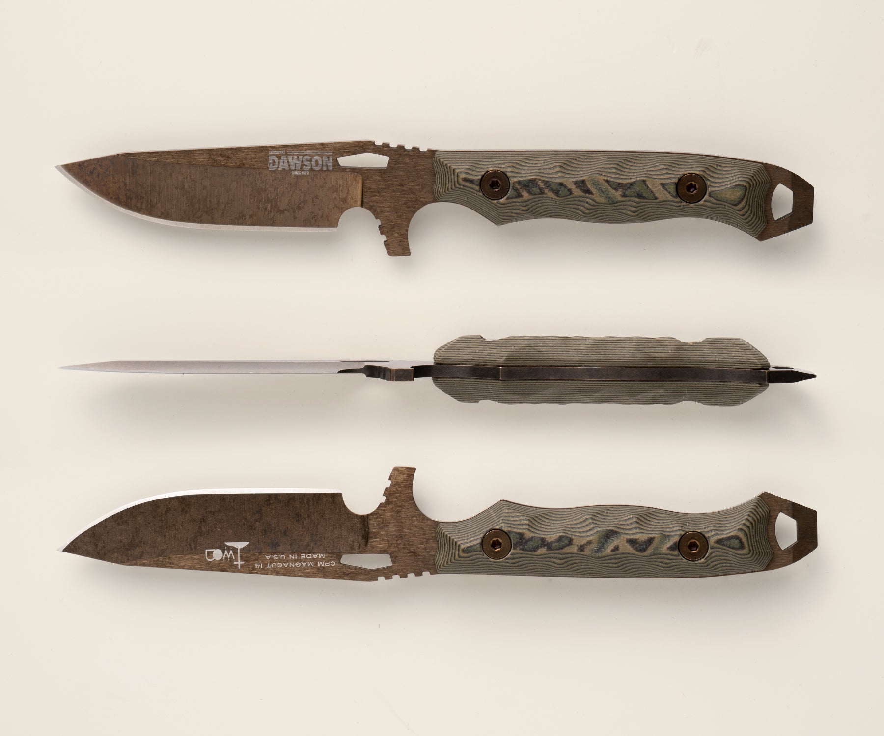 Outcast | Personal Carry and General Purpose Knife | CPM-MagnaCut Steel | Arizona Copper Finish