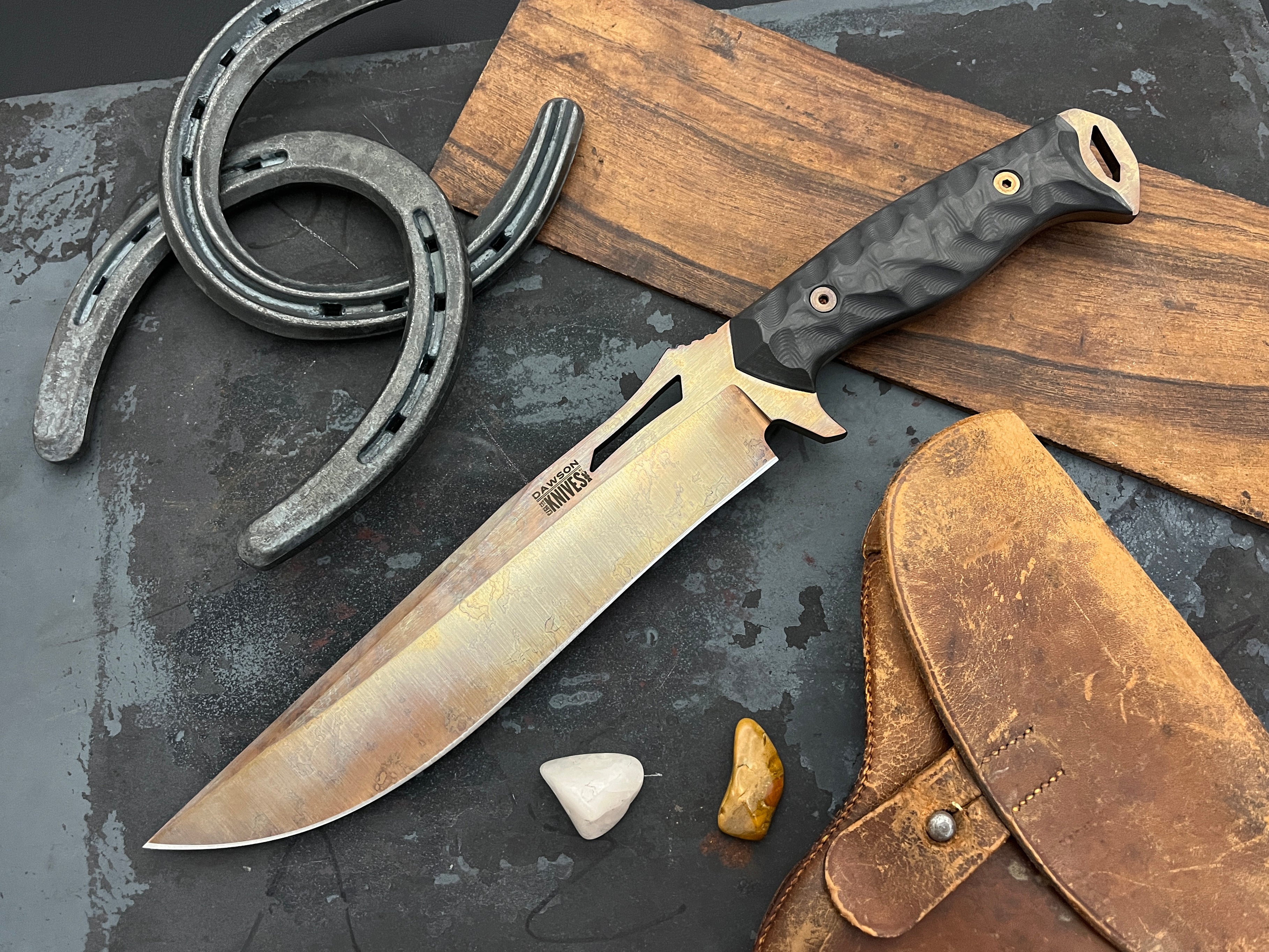 Seraphim CP | Crusher Pommel | NEW RELEASE | CPM MagnaCut Stainless Steel Bowie | Arizona Copper Finish
