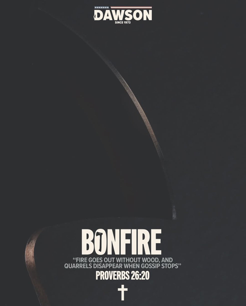 Bonfire Camp Hatchet - NOW IN CPM-MAGNACUT! | Scorched Earth Finish | Two-Tone Black G10