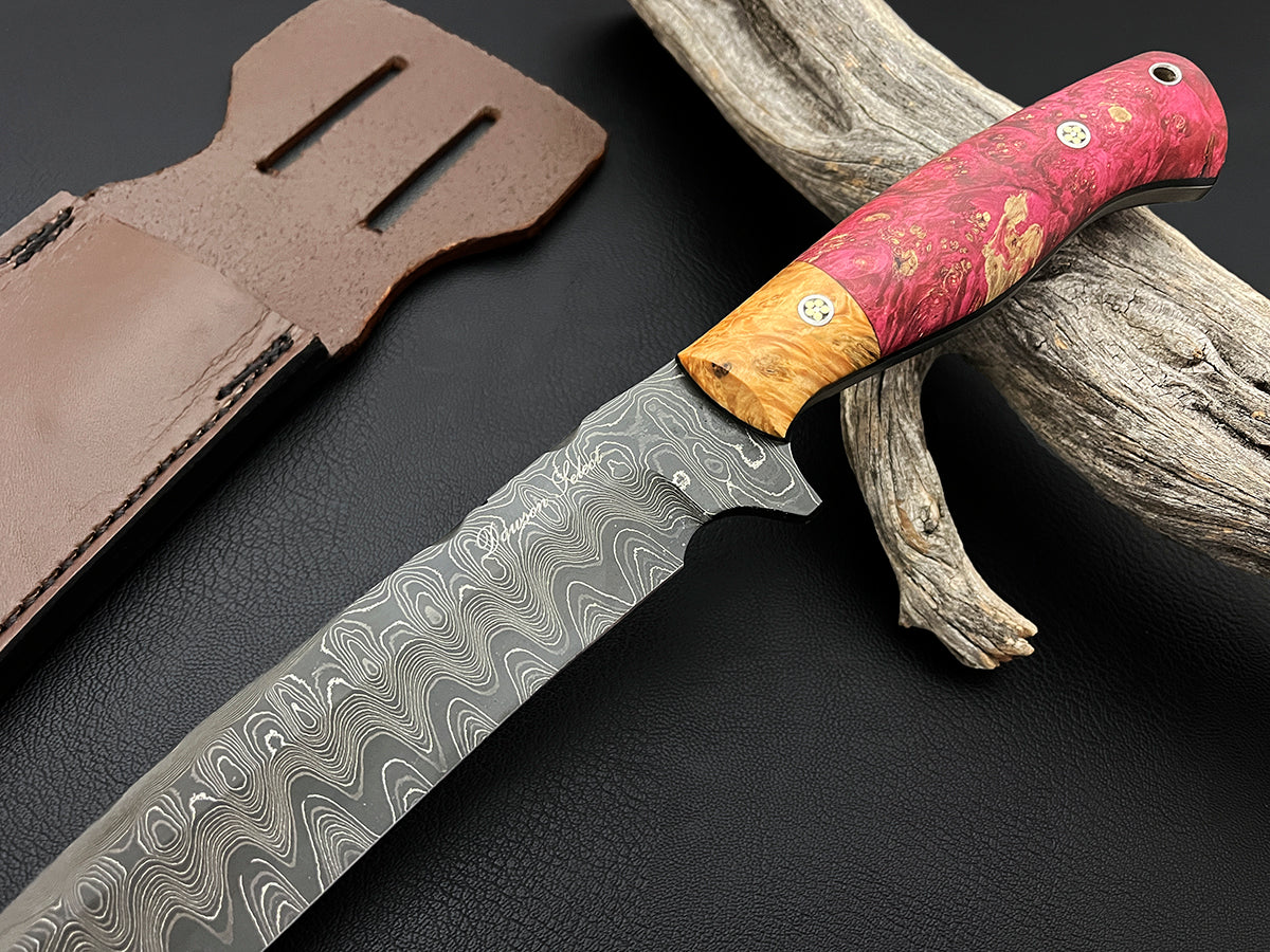 Pecos Bowie | Dawson Select Steel | Two-Toned Maplewood Handle