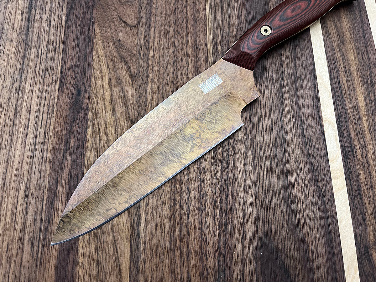 NEW GEN 2 Divine | Limited Release Culinary Kitchen Knife | Santoku Chef | CPM-MagnaCut | Arizona Copper Finish