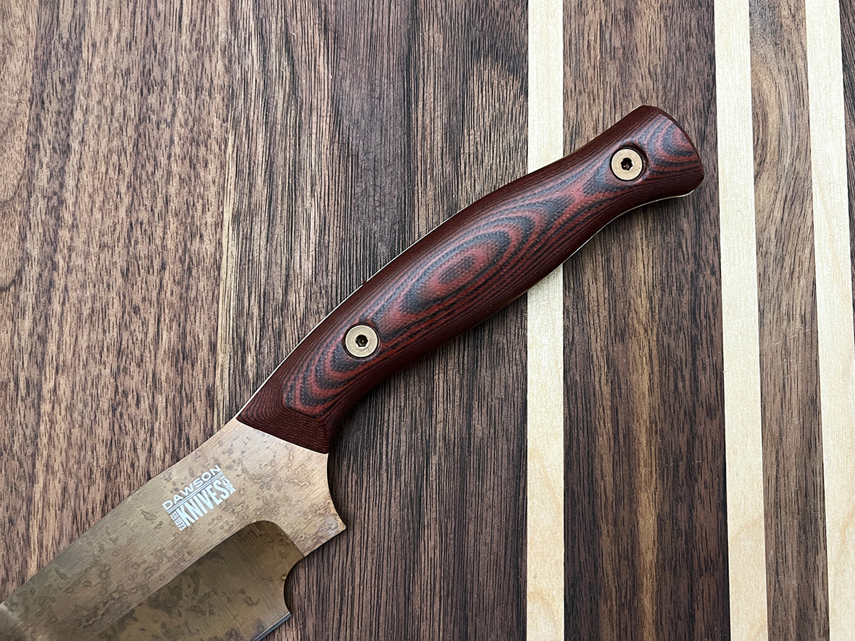 NEW GEN 2 Divine | Limited Release Culinary Kitchen Knife | Santoku Chef | CPM-MagnaCut | Arizona Copper Finish
