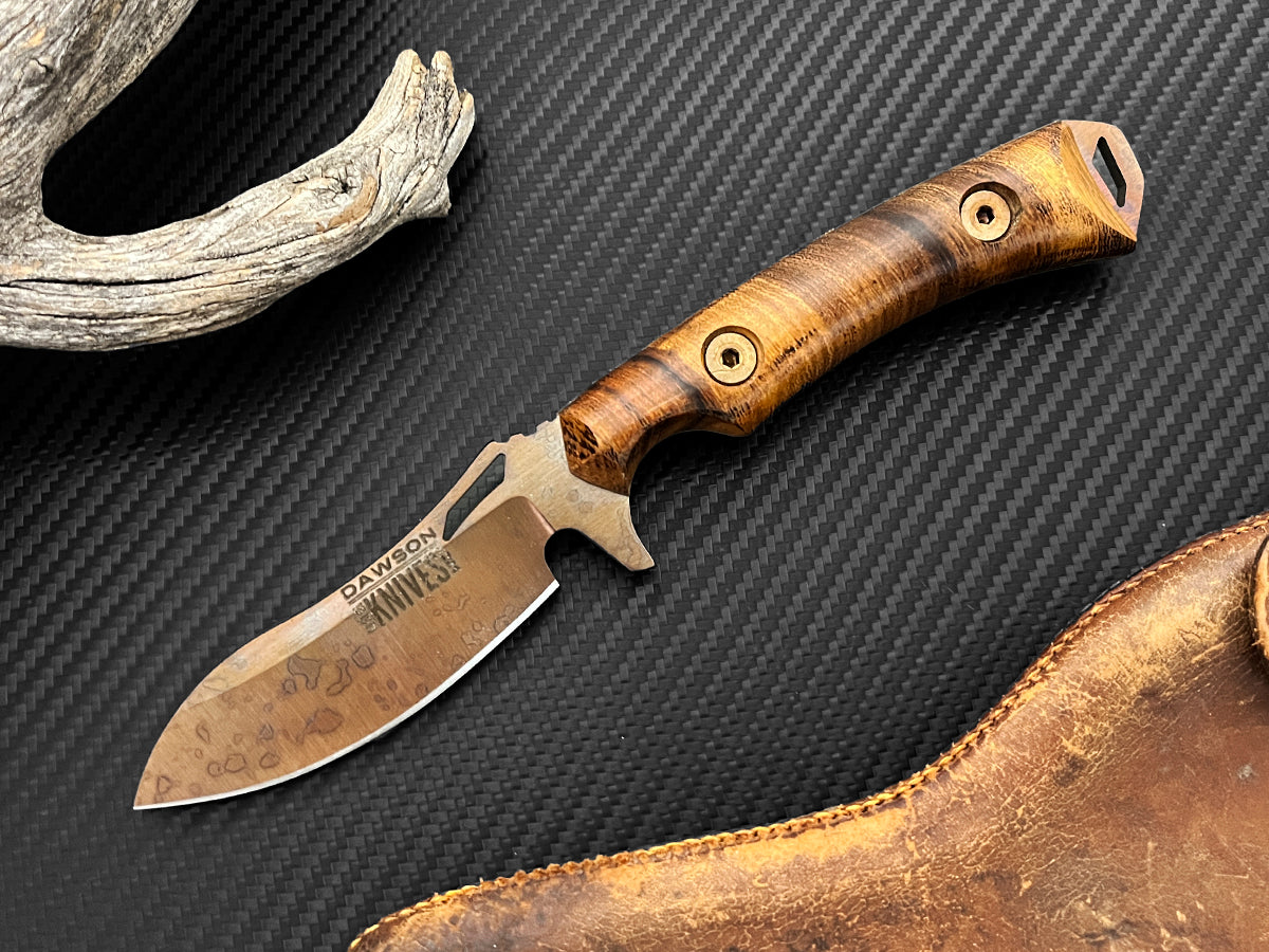One of a Kind Harvester | Personal Carry, General Purpose Knife | CPM-MagnaCut Steel | Arizona Copper Finish