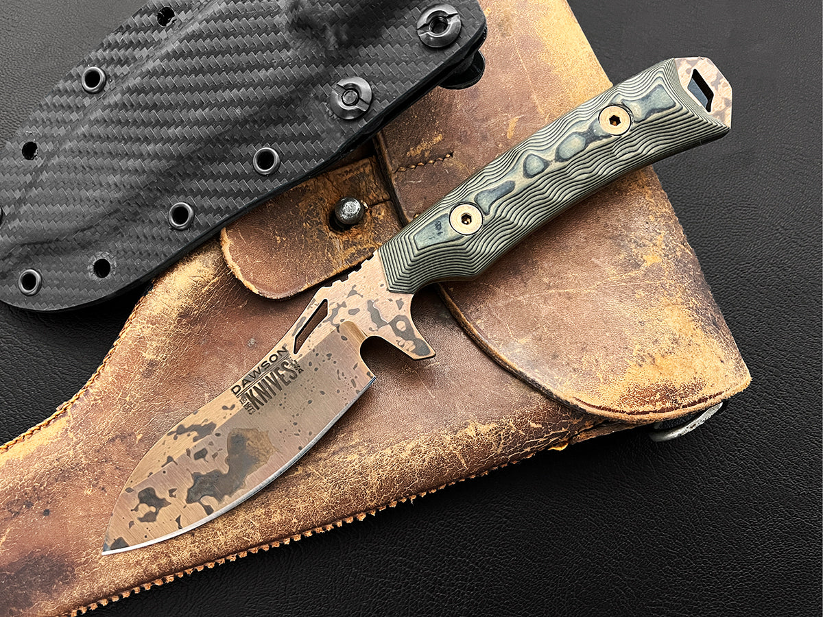 Harvester | NEW RELEASE Personal Carry, General Purpose Knife | CPM-3V Steel | Arizona Copper Finish