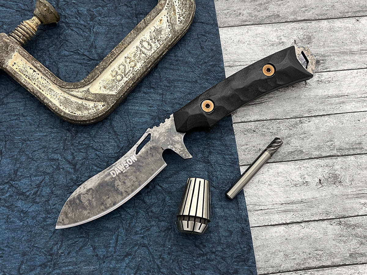 Harvester | Personal Carry, General Purpose Knife | NEW Pop's ProCut Steel | Rainstorm Blade Finish