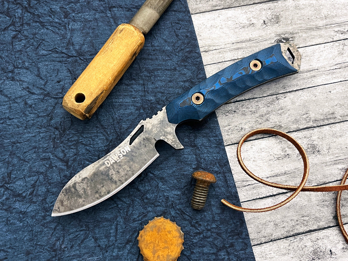 Harvester | Personal Carry, General Purpose Knife | NEW Pop's ProCut Steel | Rainstorm Blade Finish