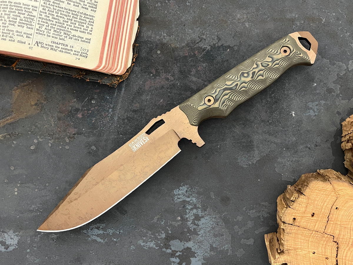 Marauder | Survival, Camp and Backpacking Knife Series | CPM-MagnaCut Steel | Arizona Copper Finish