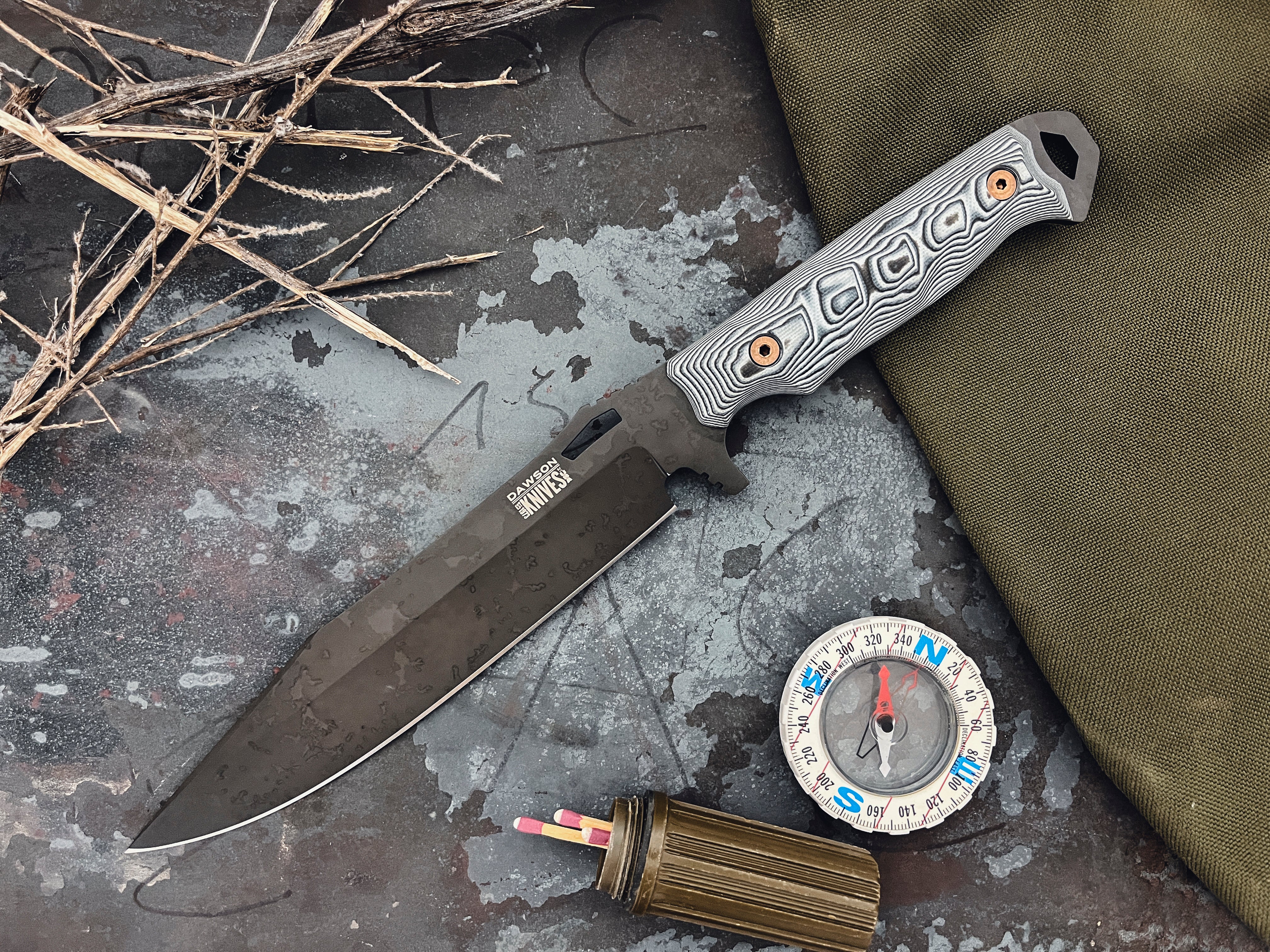 Marauder XL | Survival, Camp and Backpacking Knife Series | CPM-Magnacut Steel | Apocalypse Black Finish