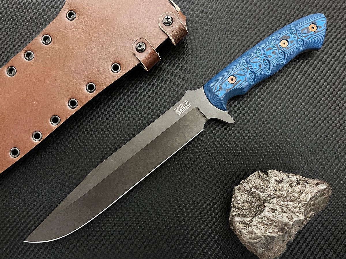 One of a Kind Mountain Man Bowie | CPM MagnaCut Steel | Apocalypse Black Finish
