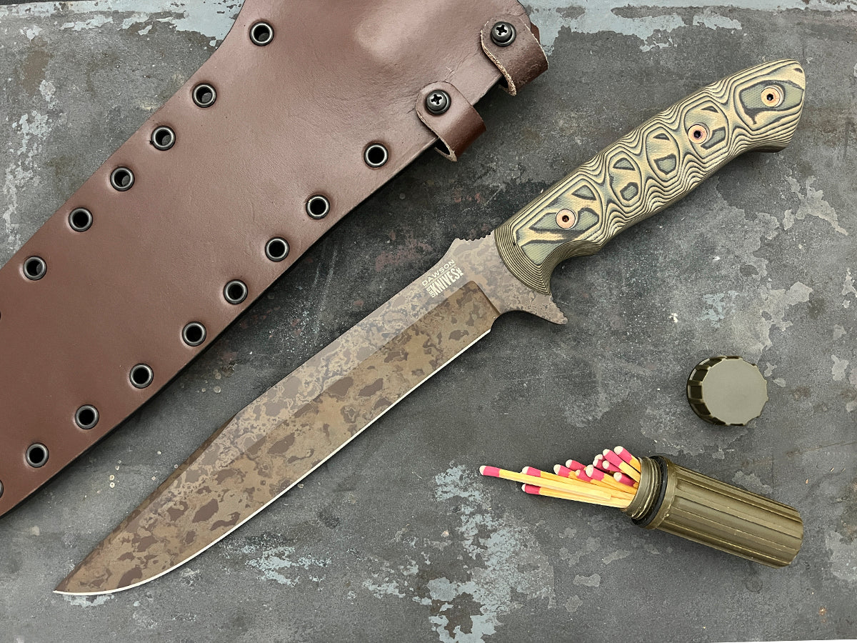 Mountain Man Bowie | CPM MagnaCut Steel | NEW Scorched Earth Finish