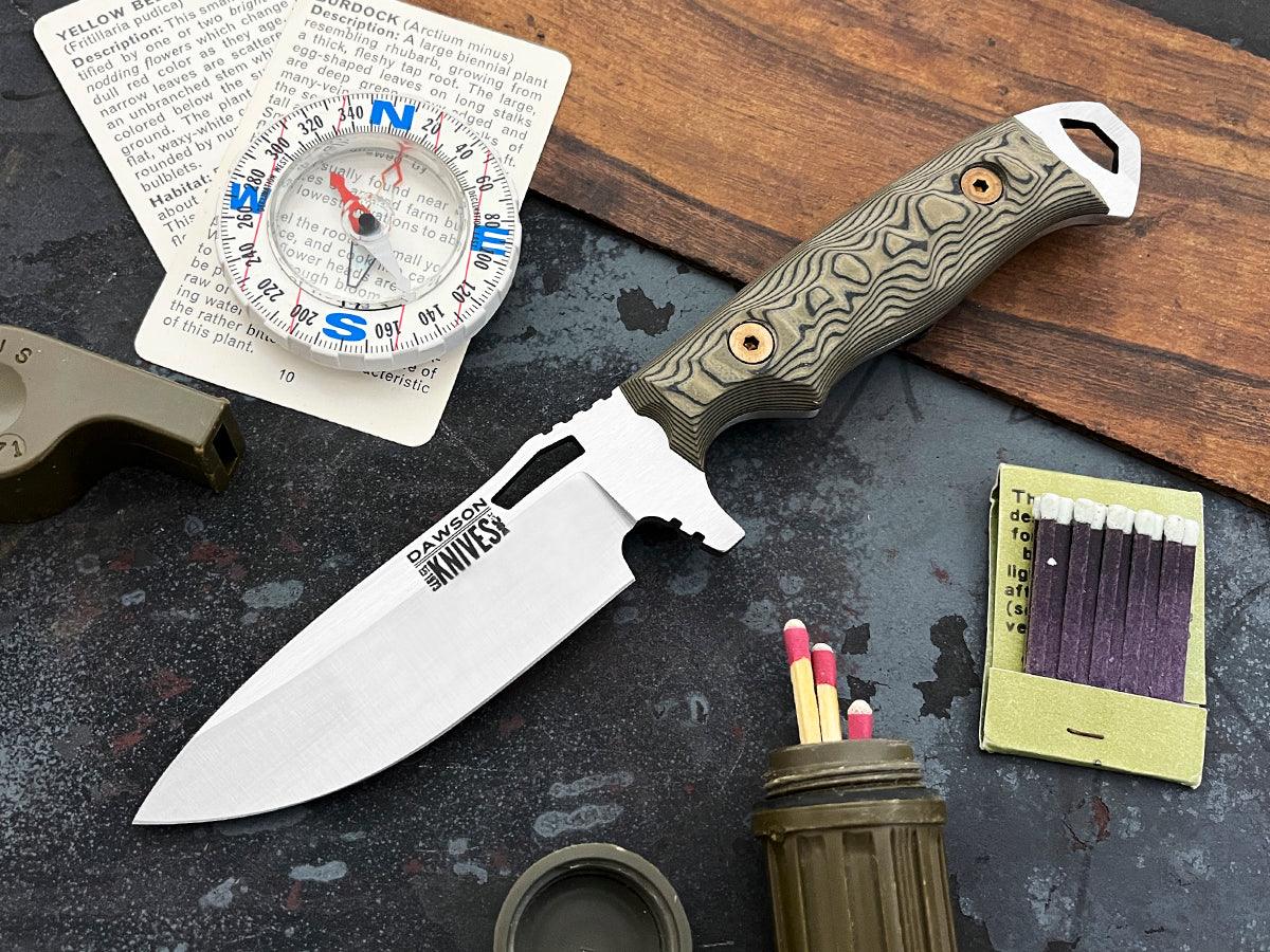 Nomad | Hunting, Camp and Outdoors Knife | CPM-3V Steel | Satin Finish - Dawson Knives