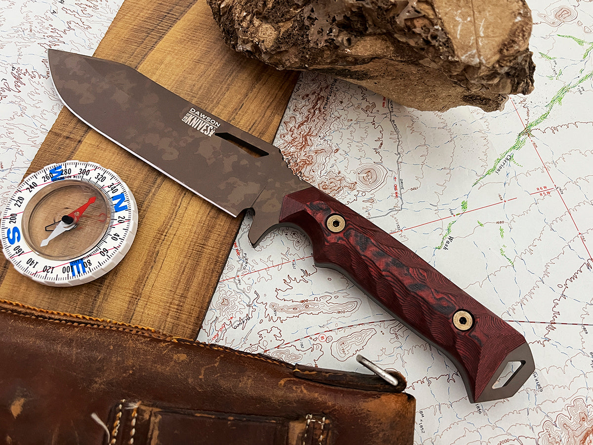 Shepherd XL | NEW RELEASE Survival, Camp and Backpacking Knife | CPM-MagnaCut Steel | Scorched Earth Finish