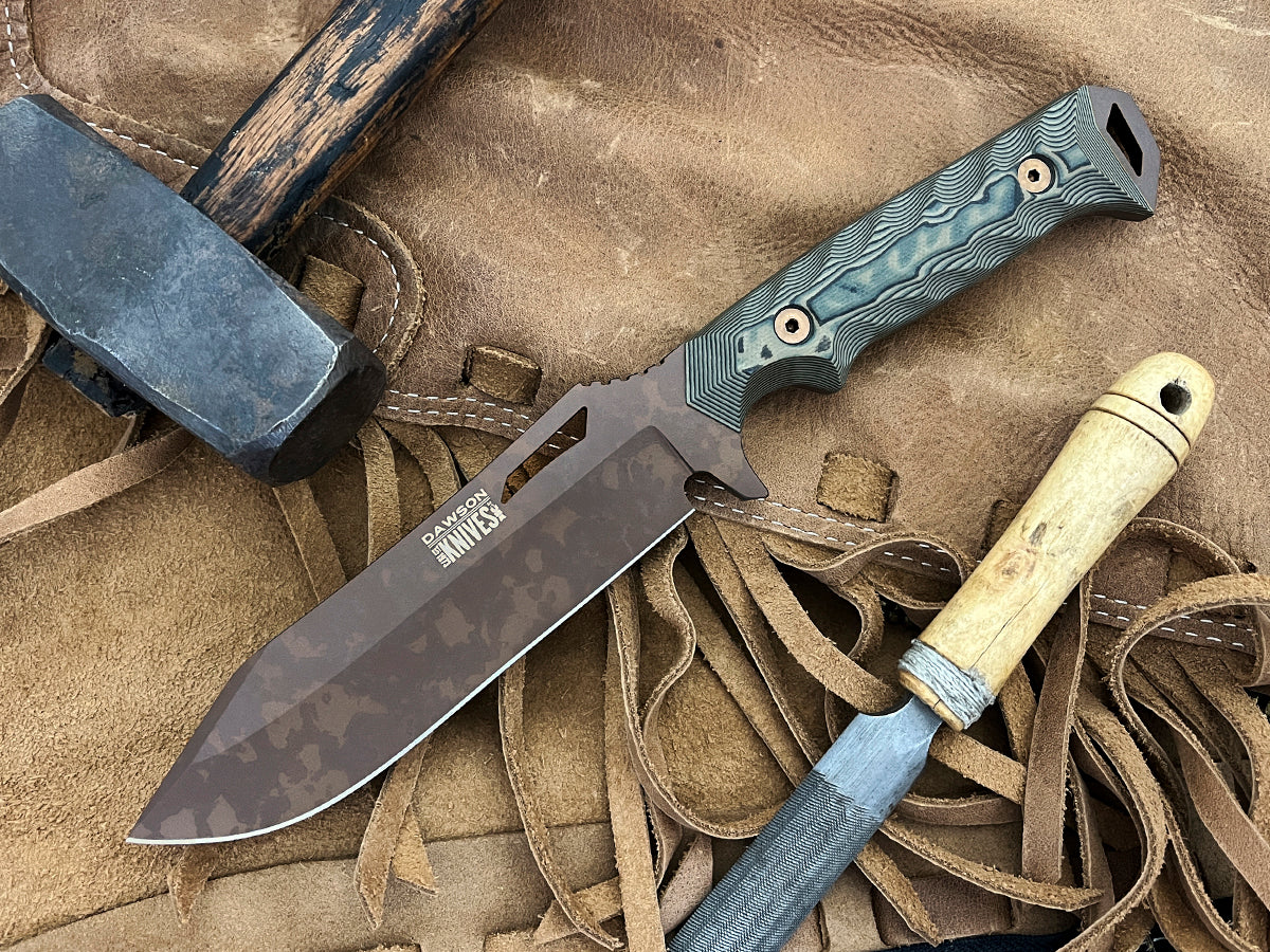 Shepherd XL | NEW RELEASE Survival, Camp and Backpacking Knife | CPM-MagnaCut Steel | Scorched Earth Finish
