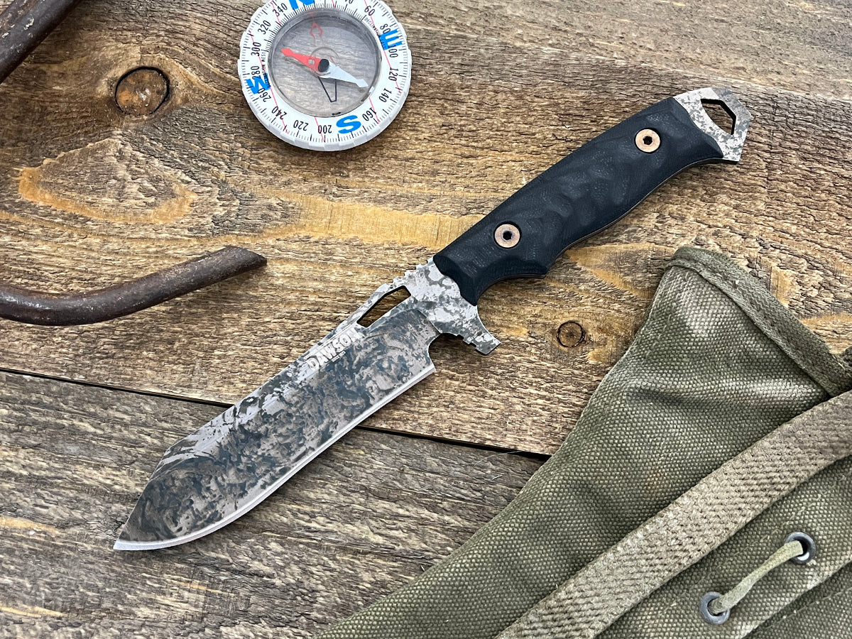 Wilderness | Hunting, Camp and Outdoors Knife | NEW Pop's ProCut Steel | Rainstorm Blade Finish