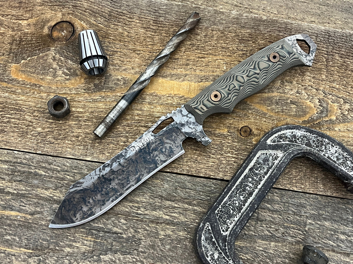 Wilderness | Hunting, Camp and Outdoors Knife | NEW Pop's ProCut Steel | Rainstorm Blade Finish