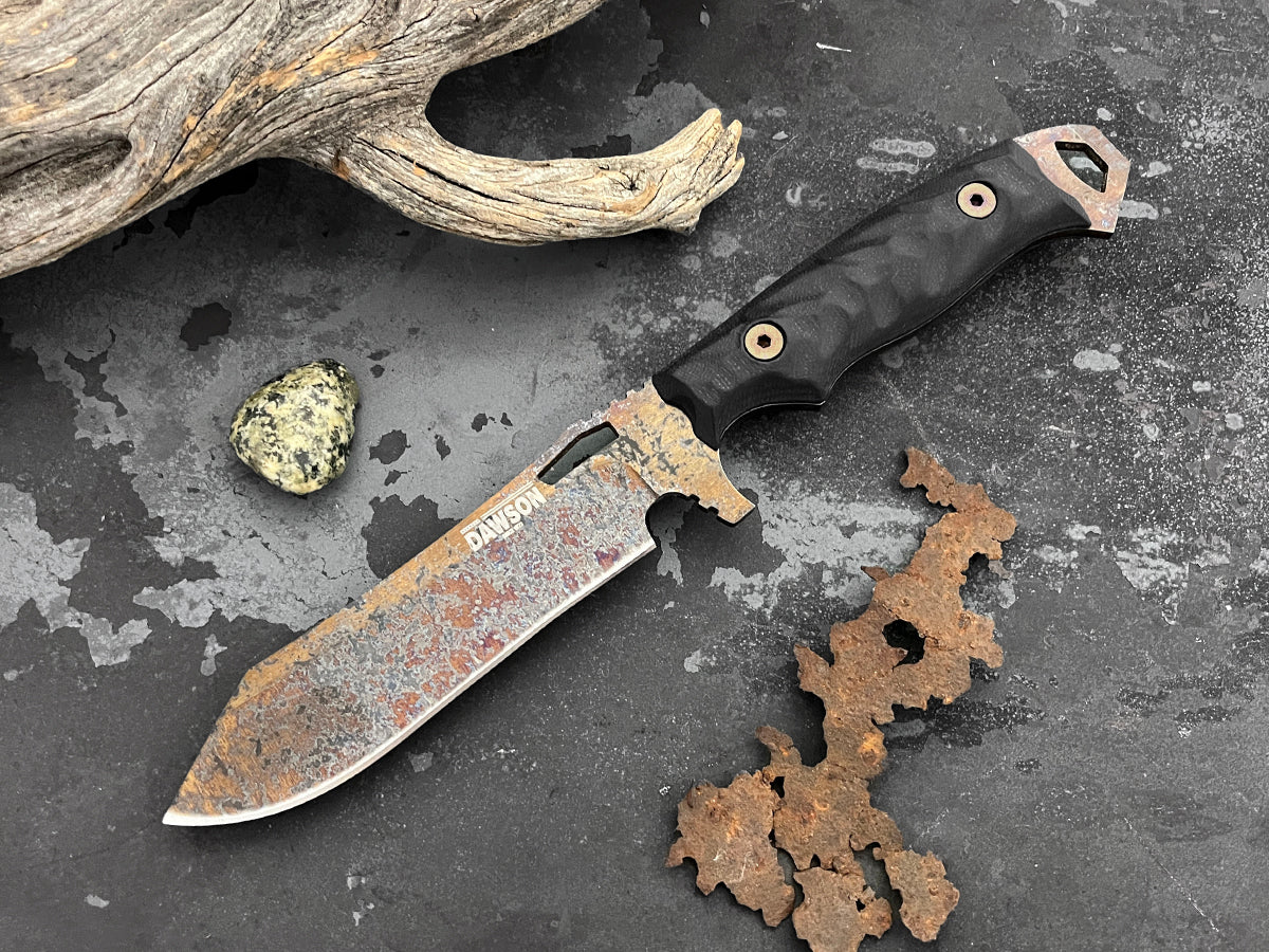 Wilderness | Hunting, Camp and Outdoors Knife | NEW Pop's ProCut Steel | Wildfire Finish